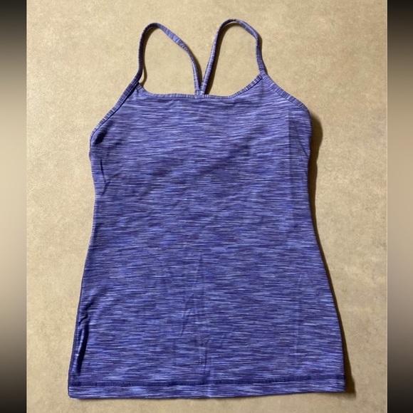 Lululemon flow y tank top. Size 6. Purple. Gym. Running. Workout. Active - Picture 5 of 5